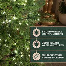 Fraser Hill Farm 4-Ft. Alpine Cedar Pre-Lit Artificial Christmas Tr...