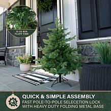 Fraser Hill Farm 4-Ft. Foxtail Pine Unlit Artificial Christmas Tree...