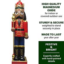 Fraser Hill Farm 48" African American Nutcracker Holding Staff Figure