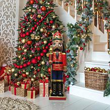 Fraser Hill Farm 48" African American Nutcracker Holding Staff Figure