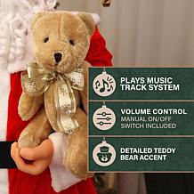 Fraser Hill Farm 4.9-Ft. Traditional Animated Musical Dancing Santa...