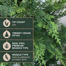 Fraser Hill Farm 5-Ft. Alpine Cedar Pre-Lit Artificial Christmas Tr...