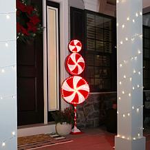 Fraser Hill Farm 6-Ft. Stacked Candy Musical Floor Lamp with 180 LE...