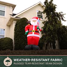 Fraser Hill Farm 6.1-Ft. Santa Claus Inflatable with Eagle, America...