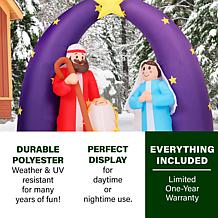 Fraser Hill Farm 7 Ft. Pre-Lit Inflatable Nativity Scene