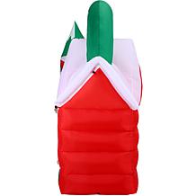 Fraser Hill Farm 7-Ft. Pre-Lit Inflatable Santa's Workshop