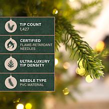 Fraser Hill Farm 7.5-Ft. Foxtail Pine Pre-Lit Artificial Christmas ...