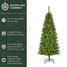Fraser Hill Farm Evergreen Classic 6.5-Ft. Slim Artificial Christma...