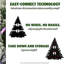 Fraser Hill Farms 10' Flocked Snowy Pine Tree - Multicolor