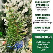 Fraser Hill Farms 10' Flocked Snowy Pine Tree - Multicolor