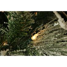Fraser Hill Farms 6-1/2' Flocked Snowy Pine Tree - Clear