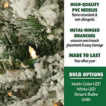 Fraser Hill Farms 9' Flocked Mountain Pine Tree - Smart Lights