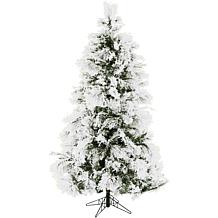 Fraser Hill Farms 9' Flocked Snowy Pine Tree - Multicolor