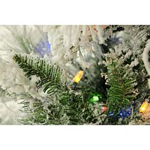 Fraser Hill Farms 9' Flocked Snowy Pine Tree - Multicolor
