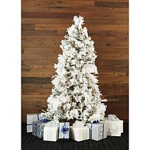 Fraser Hill Farms 9' Flocked Snowy Pine Tree - Smart Lights