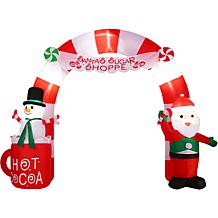 Fraser Hill Farms 9 Ft. Wide Pre-Lit Inflatable Candy Cane Arch