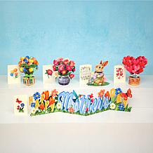 Freshcut Paper Mixed Pop-Up Greetings, Card and Envelope 5-pack