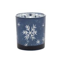 Frosted Votive Candle Holders with Snowflake Design - 3-piece Set