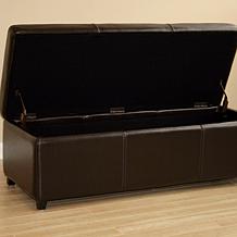 Full Leather Small Storage Cube Ottoman