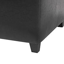 Full Leather Small Storage Cube Ottoman