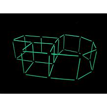 Funphix 154Pc Supersized GlowinDark Fort Building Set Blue/Green Balls