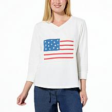 G by Giuliana Americana French Terry Knit Top