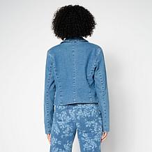 G by Giuliana Black Label Denim Jacket with Jewel Buttons
