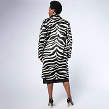 G by Giuliana Black Label Faux Fur Tuxedo Coat