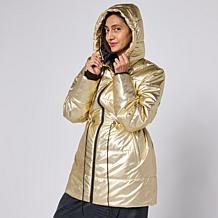G by Giuliana Black Label Metallic Puffer Jacket