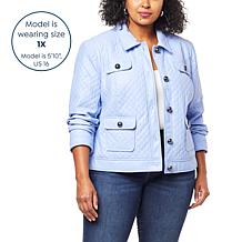 G by Giuliana Black Label Quilted Faux Leather Jacket