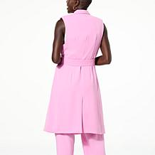 G by Giuliana Black Label Sleeveless Belted Vest