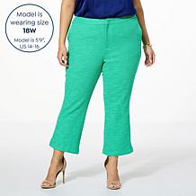 G by Giuliana Black Label Tweed Kick Boot Crop Pant