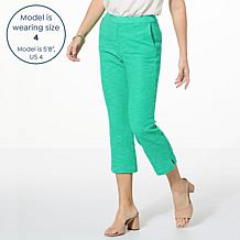 G by Giuliana Black Label Tweed Kick Boot Crop Pant