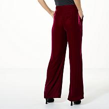 G by Giuliana Black Label Wide-Leg Velvet Trouser