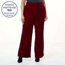 G by Giuliana Black Label Wide-Leg Velvet Trouser