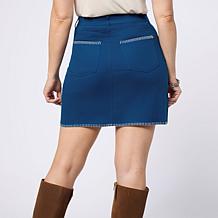 G by Giuliana Colored Twill Blanket Stitch Skirt