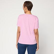 G by Giuliana Cotton Slub Knit Tee