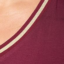 G by Giuliana EcoLuxe Tank Top with Striped Neckline