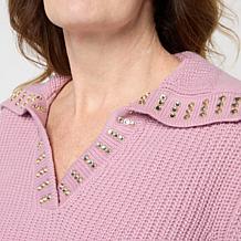 G by Giuliana FF Sweater with Rhinestones