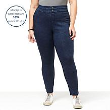 G by Giuliana G-Soft Denim Double-Button Pull-On Jegging