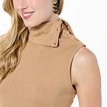 G by Giuliana Hacci Knit Convertible Turtleneck Tank