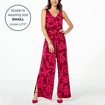 G by Giuliana Jersey Knit Sleeveless Wide Leg Jumpsuit