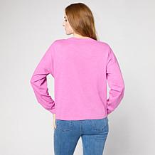 G by Giuliana Knit Drop Shoulder Crew Neck Tee