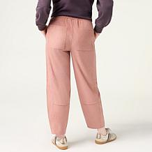 G by Giuliana Knit Suede Barrel Leg Pant