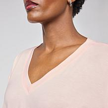 G by Giuliana Knit V-Neck Pullover with High Low Hem