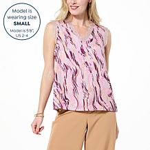 G by Giuliana Lace Trim V-Neck Tank