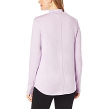 G by Giuliana Mock-Neck EcoLuxe Knit Long-Sleeve Tee