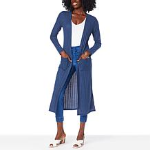 G by Giuliana Pointelle Knit Duster Cardigan