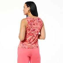G by Giuliana Printed Ecoluxe Tank Top