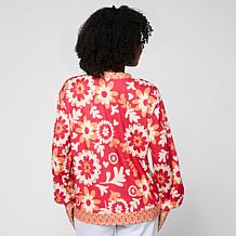 G by Giuliana Printed Knit Cardigan